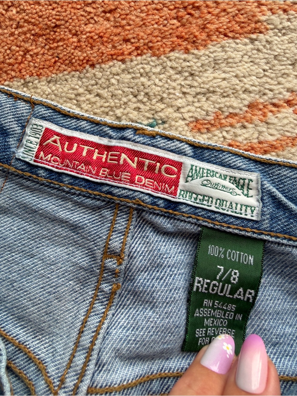 Vintage Reworked Button Front Patchwork Denim Shorts - Picture 9 of 13